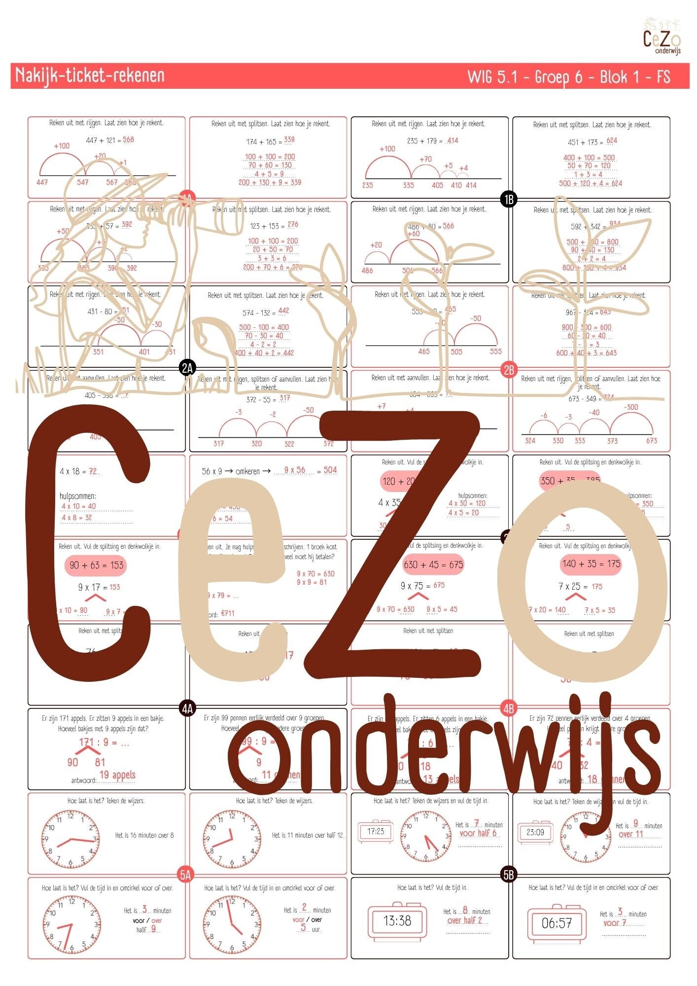 Nakijk-ticket - Groep 6 - WIG - Blok 1 t/m 9 - 5.1 - FS/S+