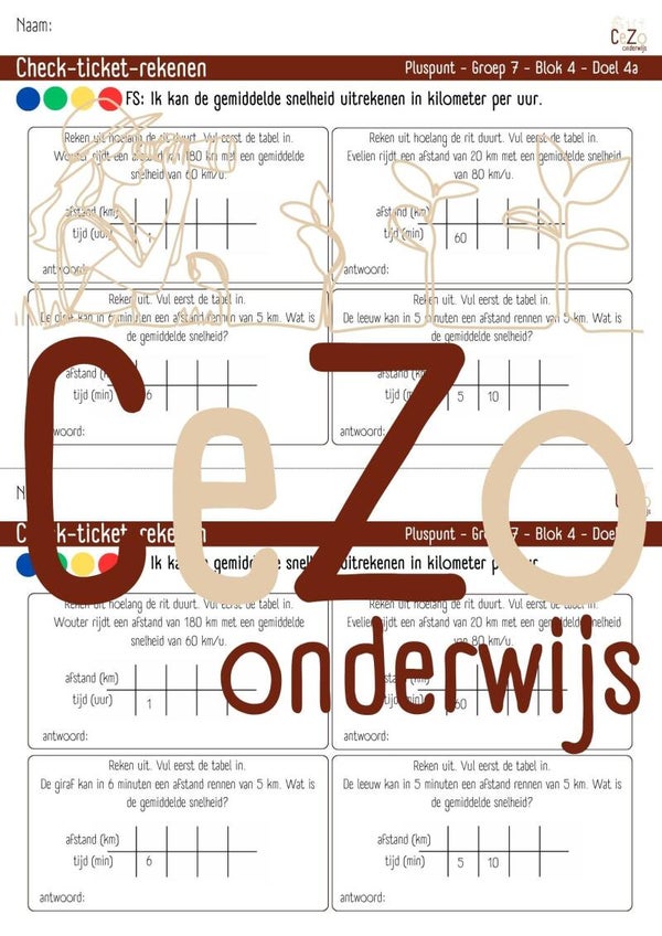 Check-ticket - Groep 7 - Pluspunt - Blok 4 - 4.1
