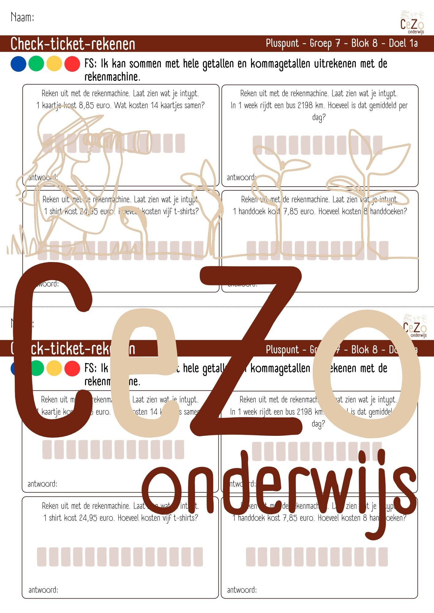 Check-ticket - Groep 7 - Pluspunt - Blok 8 - 4.1