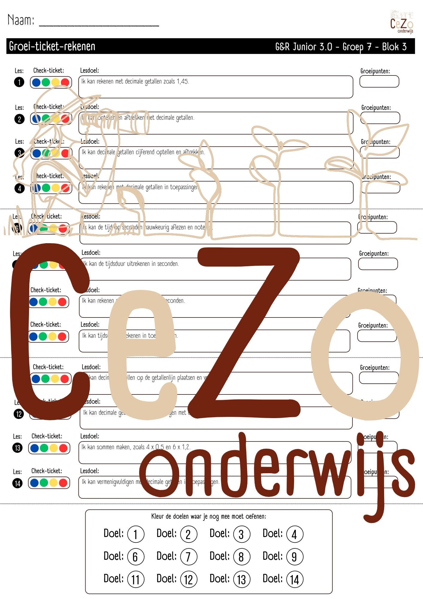 Groei-ticket - Groep 7 - G&R Junior - Blok 2 en 3 - 3.0