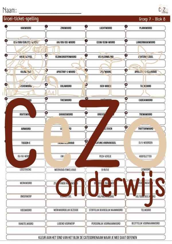 Groei-ticket - Groep 7 - STAAL2 - Blok 1 t/m 8