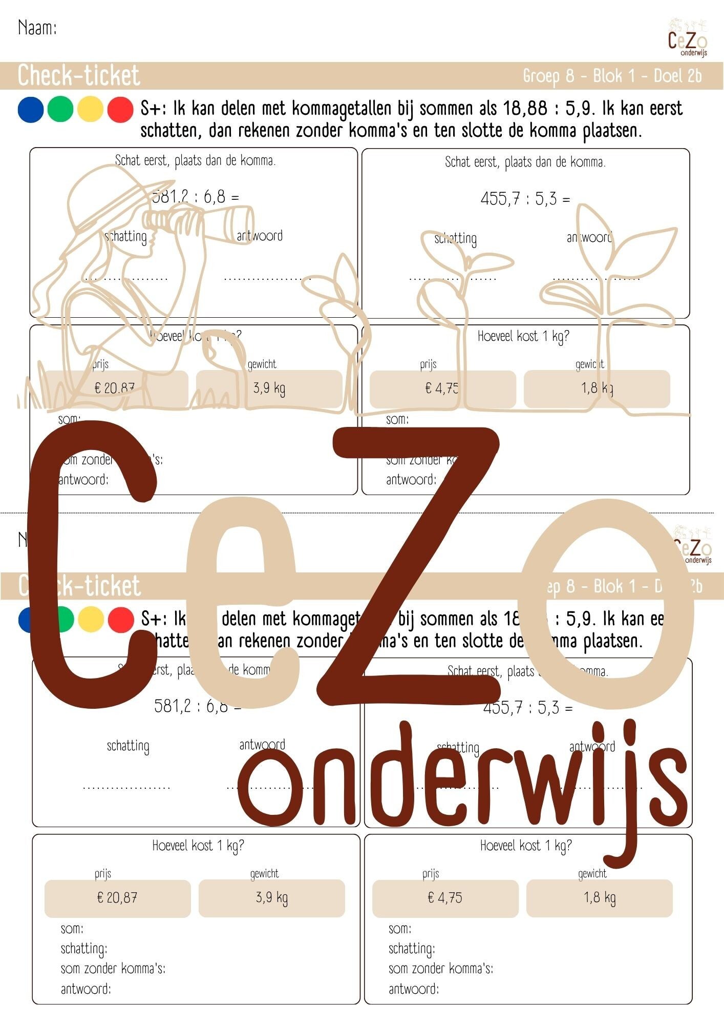 Check-ticket - Groep 8 - Pluspunt - Blok 1 - 4.1