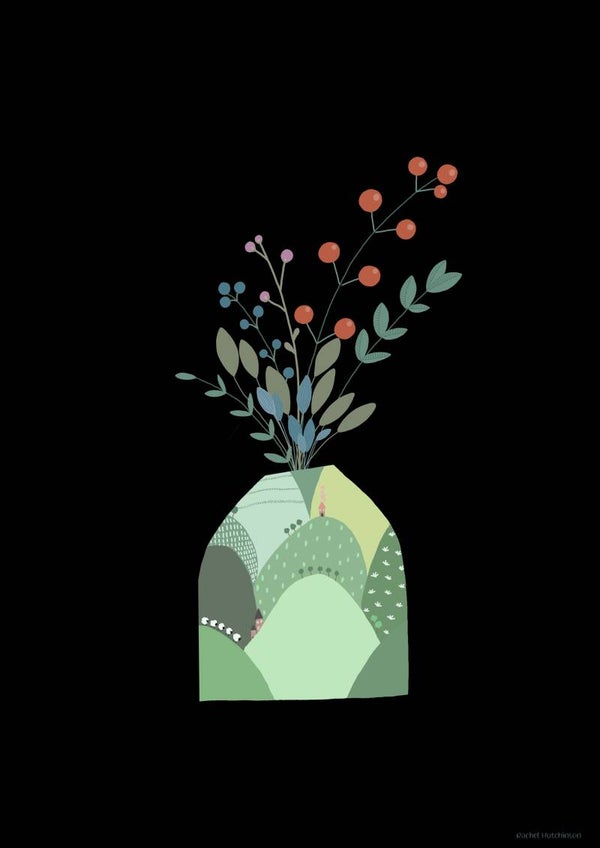 Dales vase with berries