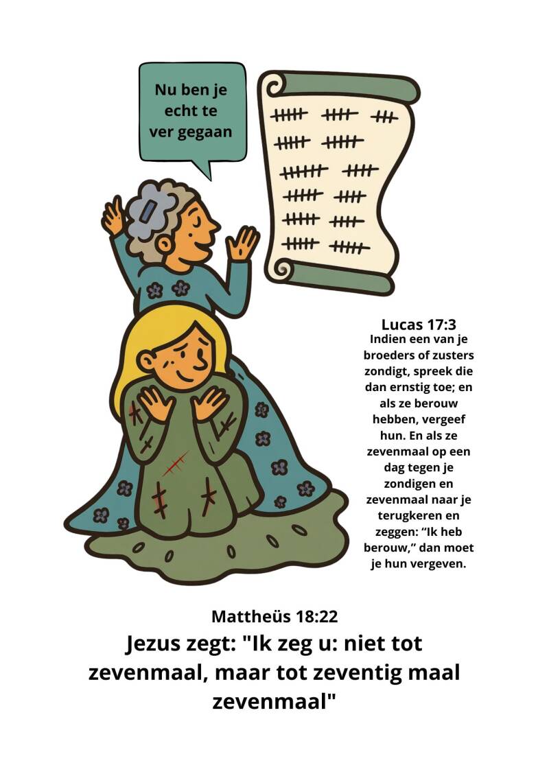 cartoon over vergeving 