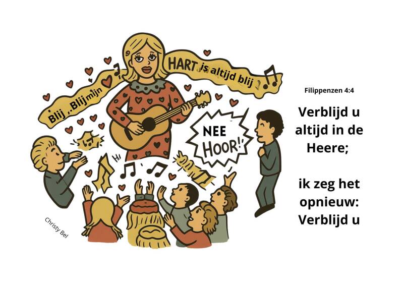 cartoon kind is niet blij tijdens zingen 