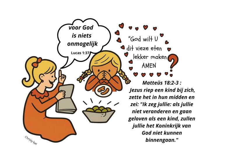 meisje bidt en gelooft in de bijbel 