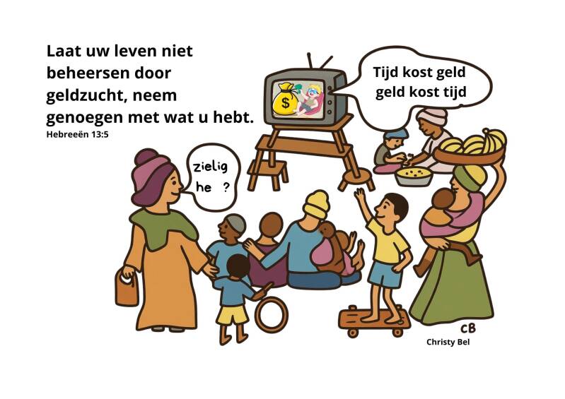 cartoon armoede afrika rijkdom in het westen 