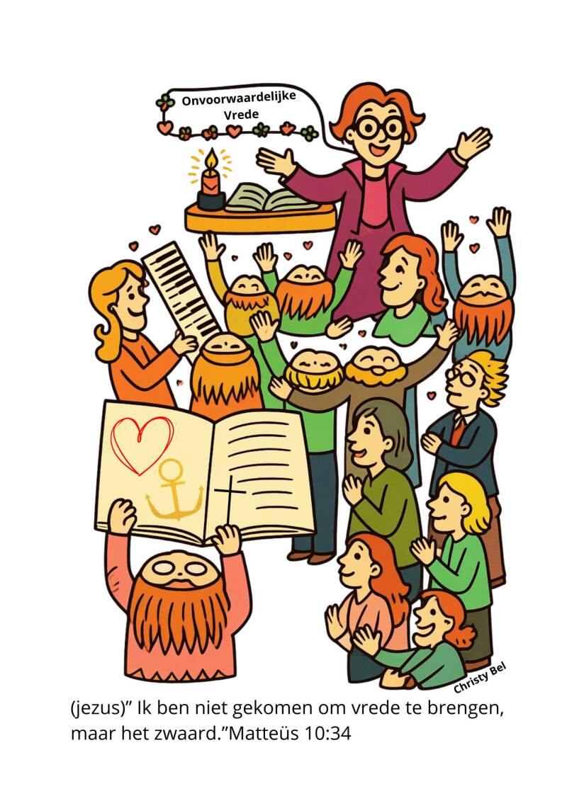 cartoon liefde in de kerk 