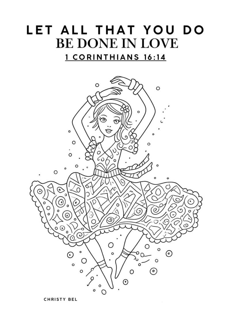 let all that you do be done in love 1 corinthians 16. free coloring pages bible verse christy bel 