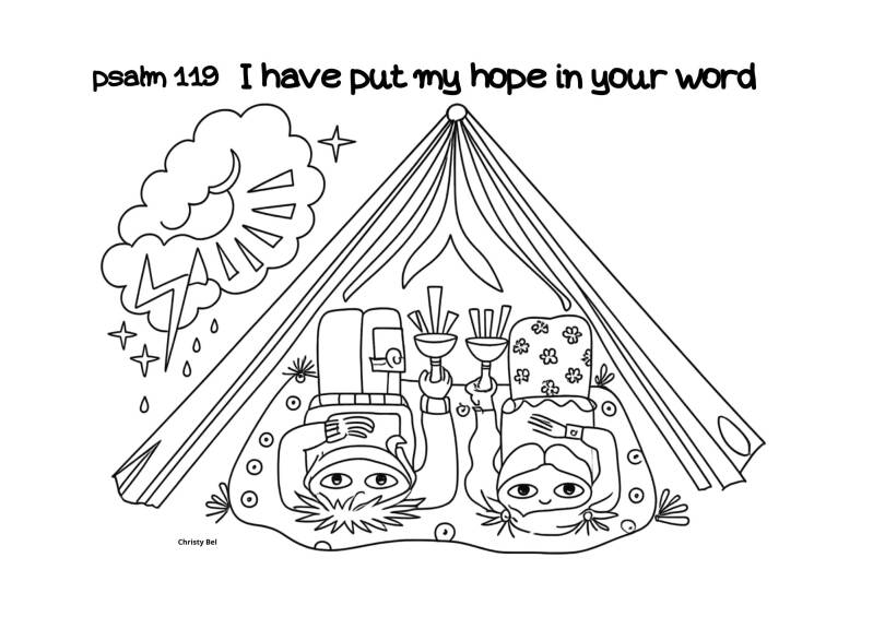 i have put my hope in your word psalm free coloring pages christy bel 