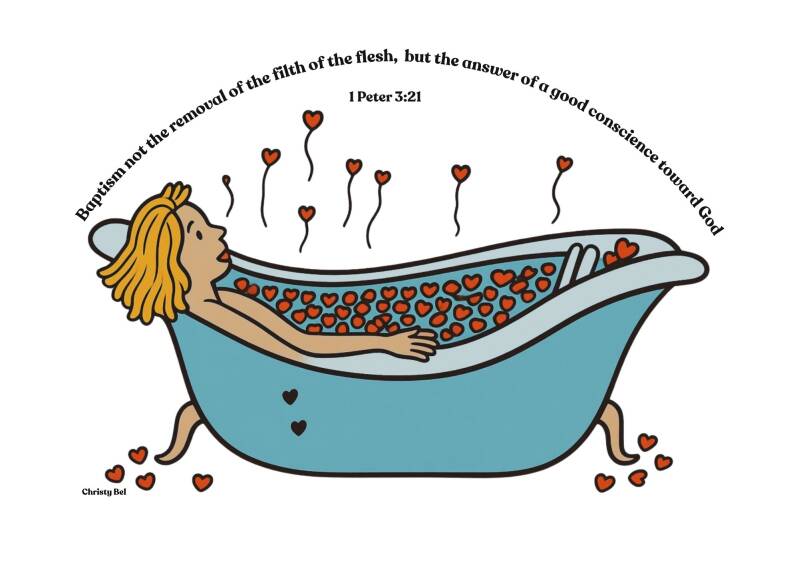 girl baptism water