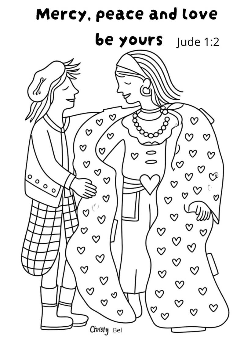 gratis kleurplaten free coloring pages mercy peace and love be yours. bible verse coloring pages Christy Bel 