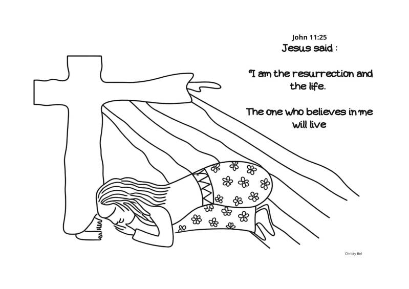 Easter coloring pages with bible verse free printable www.gratiskleurplatenmetbijbelteksten.nl Christy Bel   God Jezus Bible love forgiveness   cross