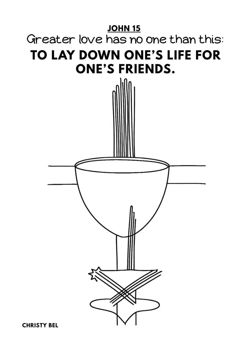 Easter coloring pages with bible verse free printable www.gratiskleurplatenmetbijbelteksten.nl Christy Bel   God Jezus Bible love forgiveness   cross
