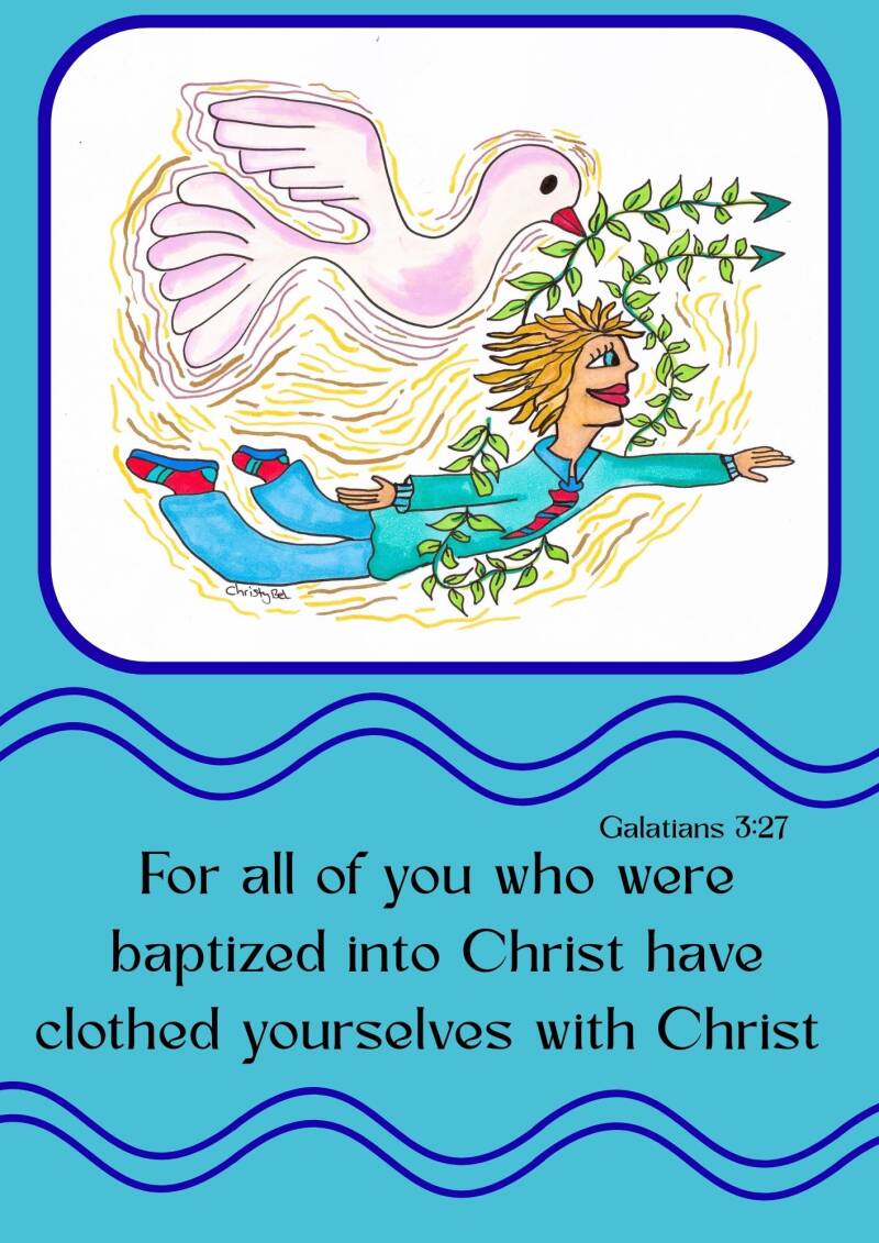 baptism coloring pages with bible verse Free baptism coloring pages, enriched with inspiring Bible verses. Free to use for personal, church, or educational purposes—baptism. www.gratiskleurplatenmetbijbeltekst.nl