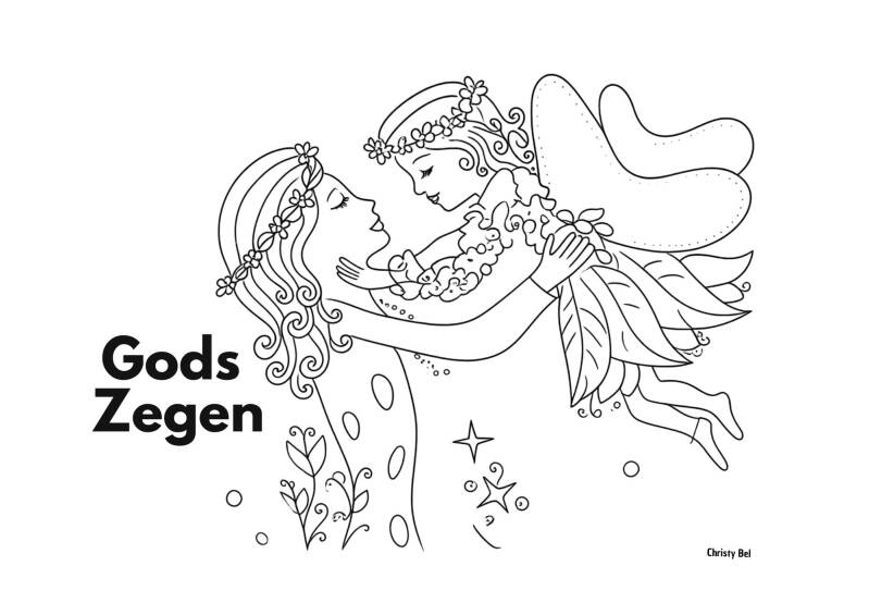 Zegenen betekent iemand het goede (van God )toe wensen. Daarom kun je hier ( zie link) kleurplaten vinden met lieve wensen en felicitaties zoals, een fijne Vaderdag Moederdag of gefeliciteerd.