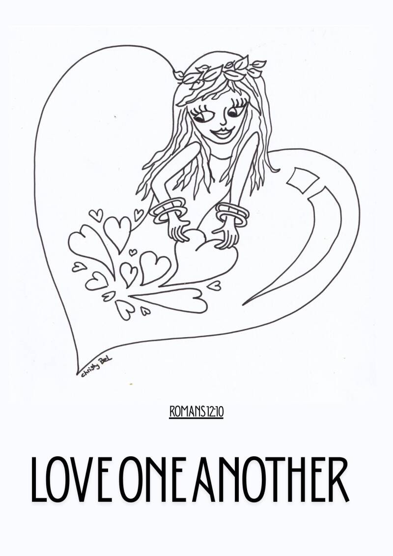 God is love 1 johannes 4:8 free coloring pages Christy Bel 