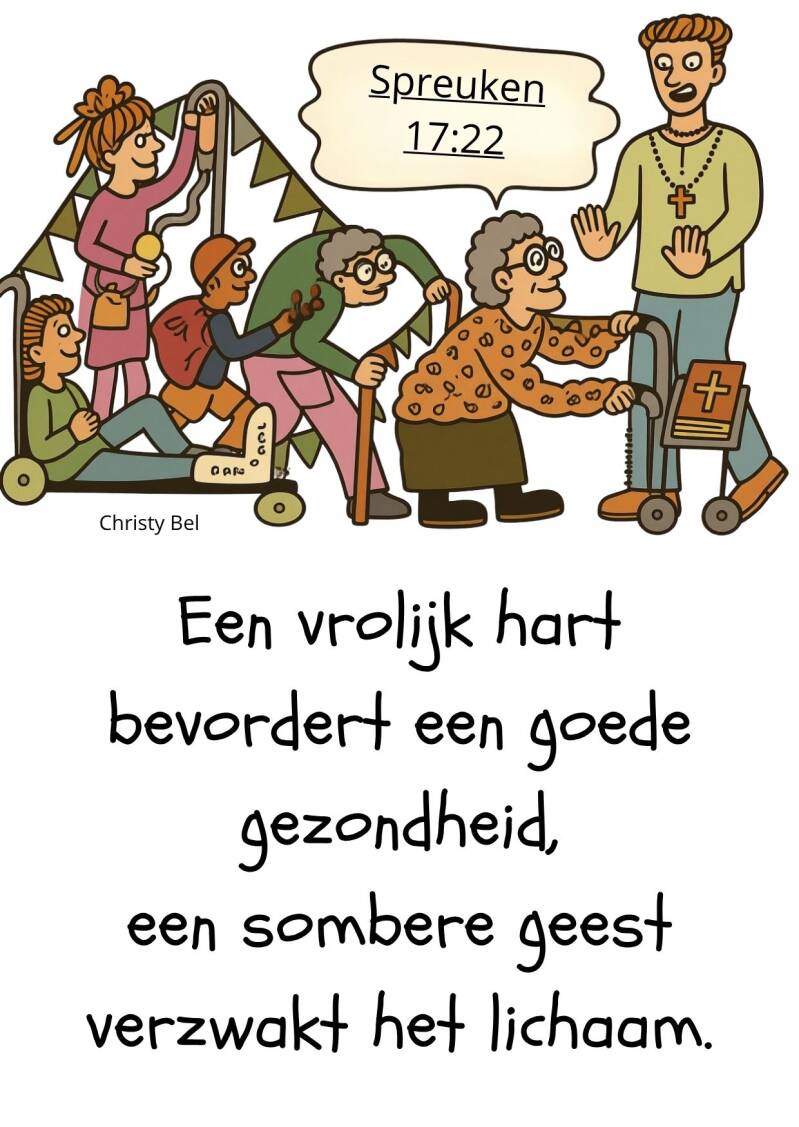cartoon over ziekte en genezing bijbels 