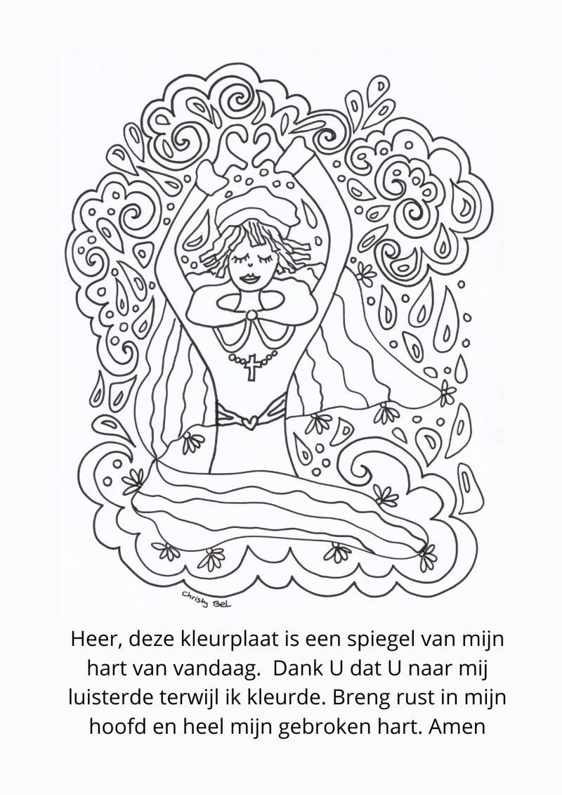 Kleurplaten en werkbladen Verdriet en rouw zijn vaak lastig te vangen in woorden, zeker voor kinderen. Gelukkig mogen we weten dat we ons verdriet niet alleen hoeven te dragen en dat God troost belooft in moeilijke tijden. Tekenen, kover rouw en verlies  