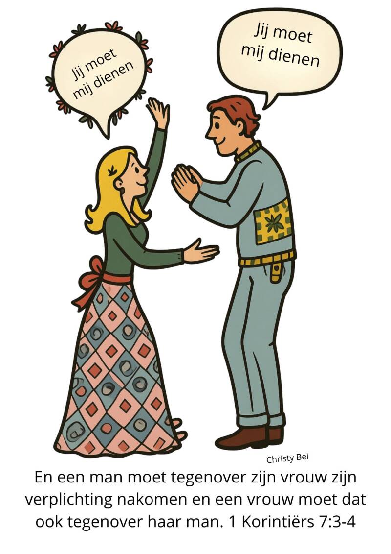 cartoon man vrouw positie 