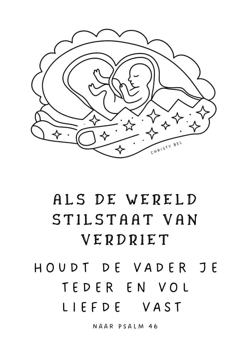 Kleurplaten en werkbladen Verdriet en rouw zijn vaak lastig te vangen in woorden, zeker voor kinderen. Gelukkig mogen we weten dat we ons verdriet niet alleen hoeven te dragen en dat God troost belooft in moeilijke tijden. Tekenen, kover rouw en verlies  
