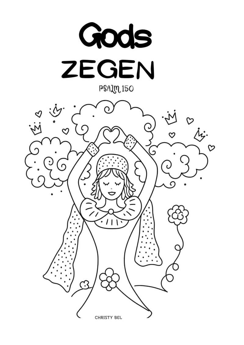 Zegenen betekent iemand het goede (van God )toe wensen. Daarom kun je hier ( zie link) kleurplaten vinden met lieve wensen en felicitaties zoals, een fijne Vaderdag Moederdag of gefeliciteerd.
