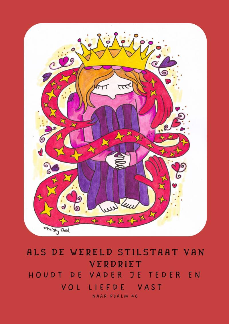 Kleurplaten en werkbladen Verdriet en rouw zijn vaak lastig te vangen in woorden, zeker voor kinderen. Gelukkig mogen we weten dat we ons verdriet niet alleen hoeven te dragen en dat God troost belooft in moeilijke tijden. Tekenen, kover rouw en verlies  