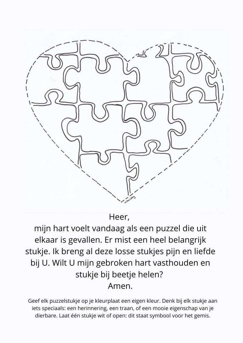 Kleurplaten en werkbladen Verdriet en rouw zijn vaak lastig te vangen in woorden, zeker voor kinderen. Gelukkig mogen we weten dat we ons verdriet niet alleen hoeven te dragen en dat God troost belooft in moeilijke tijden. Tekenen, kover rouw en verlies  