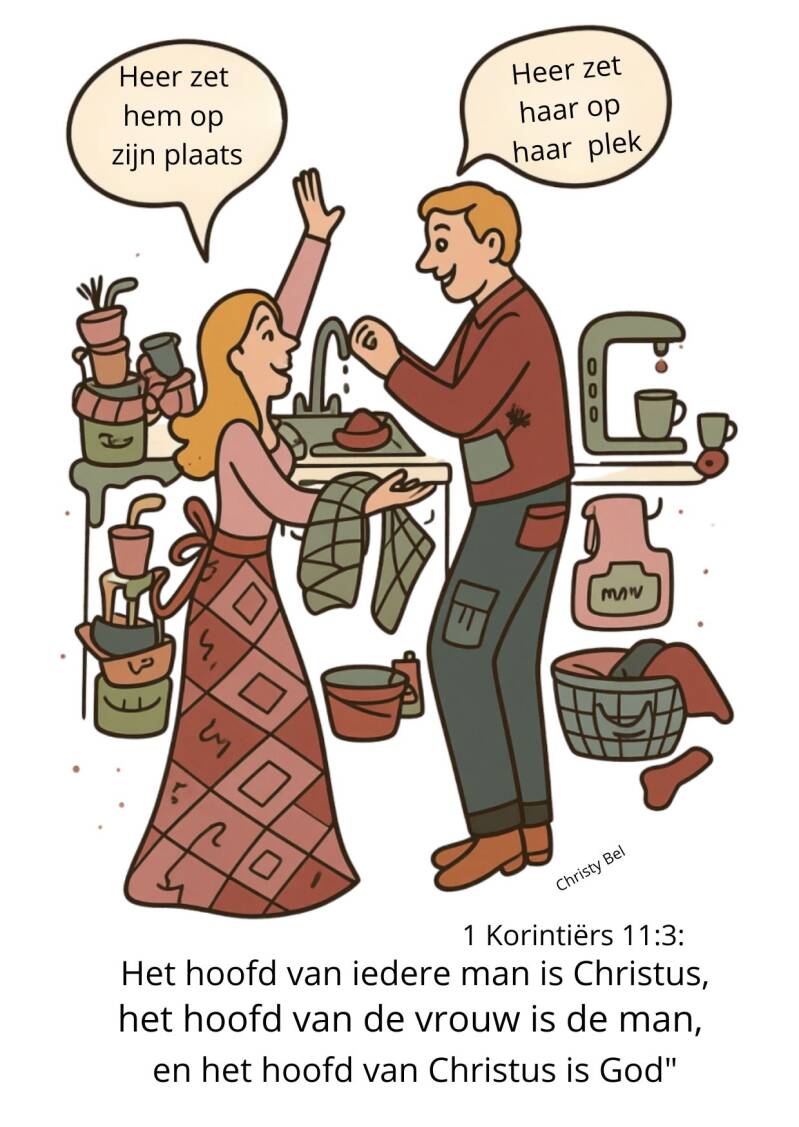 cartoon man vrouw hiarrchie rollen 