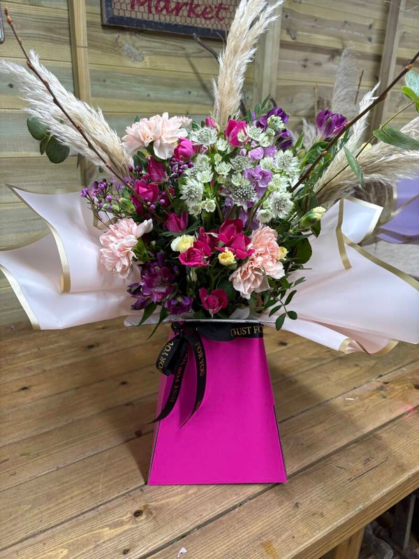 Large pampus Floral Boxed Arrangement