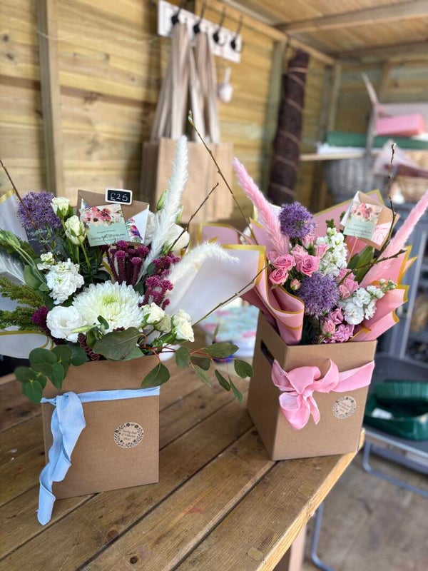 Small Aqua Boxed Florist Choice Bouquet