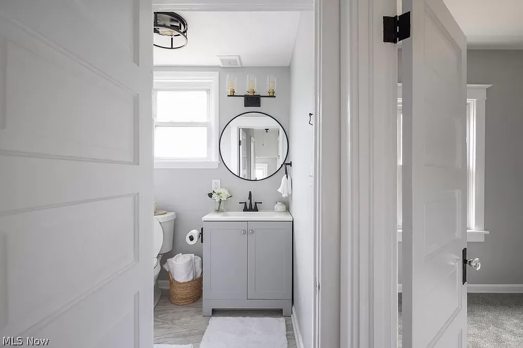 Newly remodeled gallay style kitchen area. Work designed and completed by Diamond Select Construction. Image 2 (during construction)