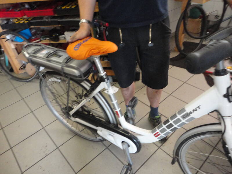 De fiets bij de fietsmaker in Otterndorf