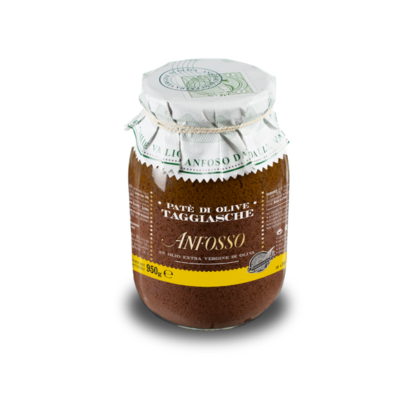 Olivenpaste aus Taggiasca Oliven 950g Anfosso