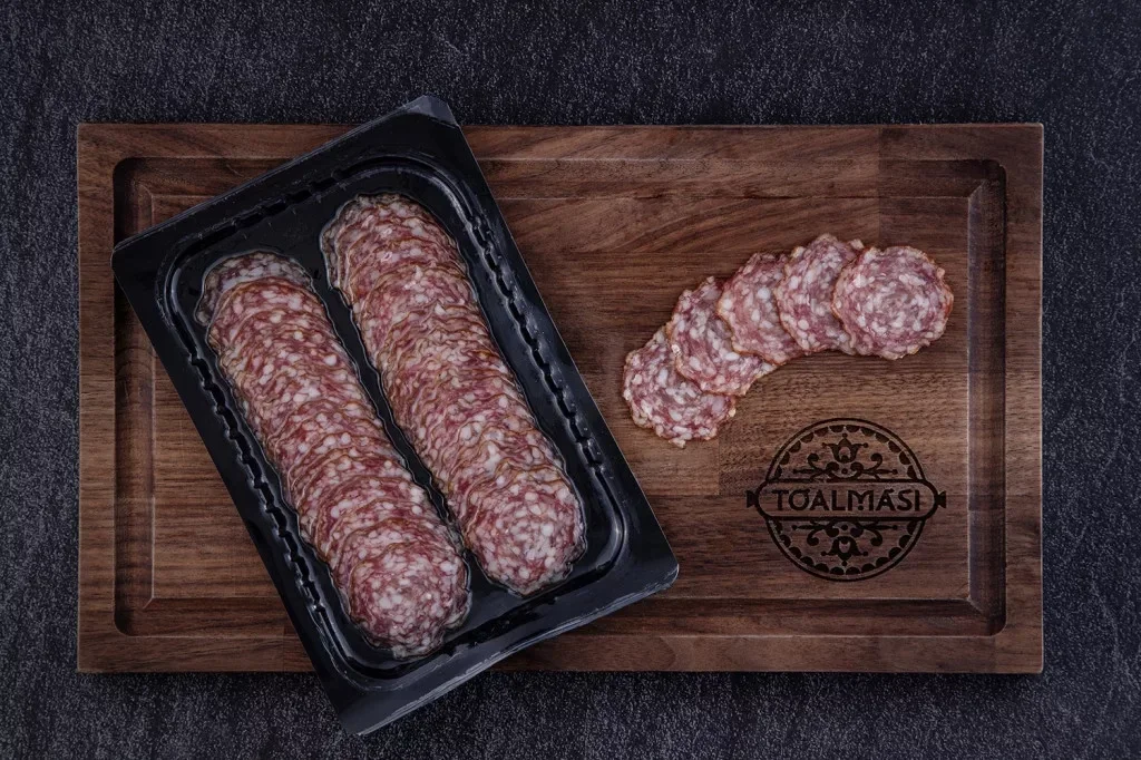 Geschnittene Hausgemachte salami ohne Paprika 80g