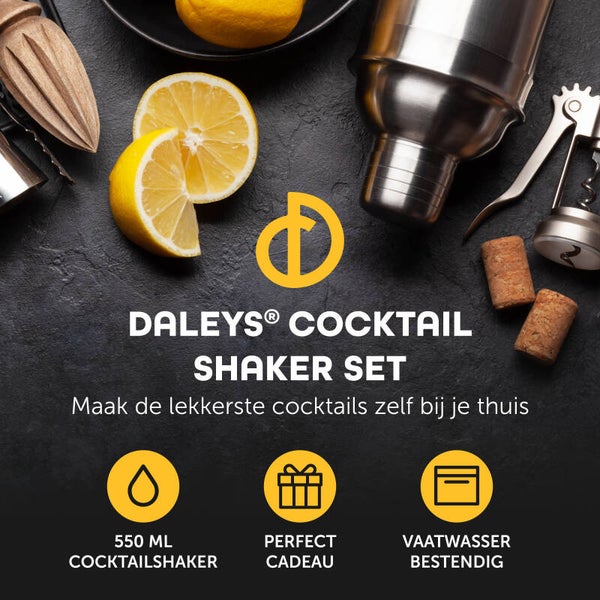 Cocktail Shaker Set van Daleys Bars & Kitchen | 20 delig | 550 ML