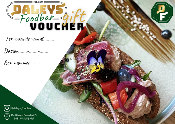 Cadeaukaart Daleys Foodbar | Bedrag naar keuze