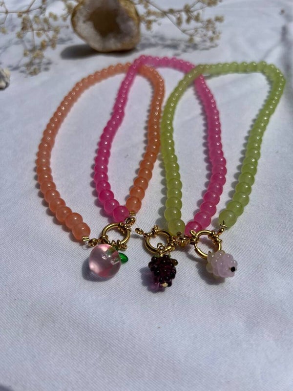 Zomerse bubbel kralen ketting