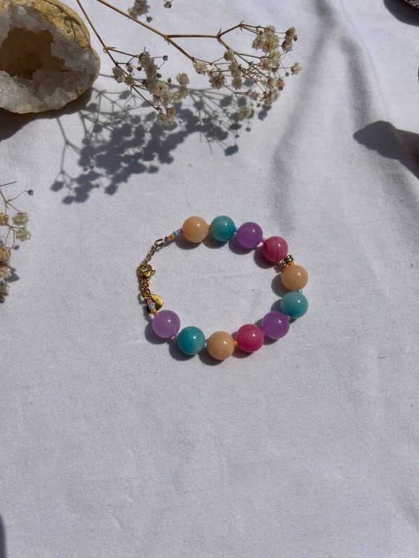 Multicolor bubbel kralen armband | Candy