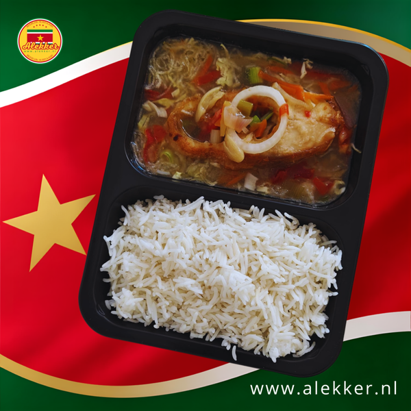 Zoetzure Vissteak met rijst 500gr
