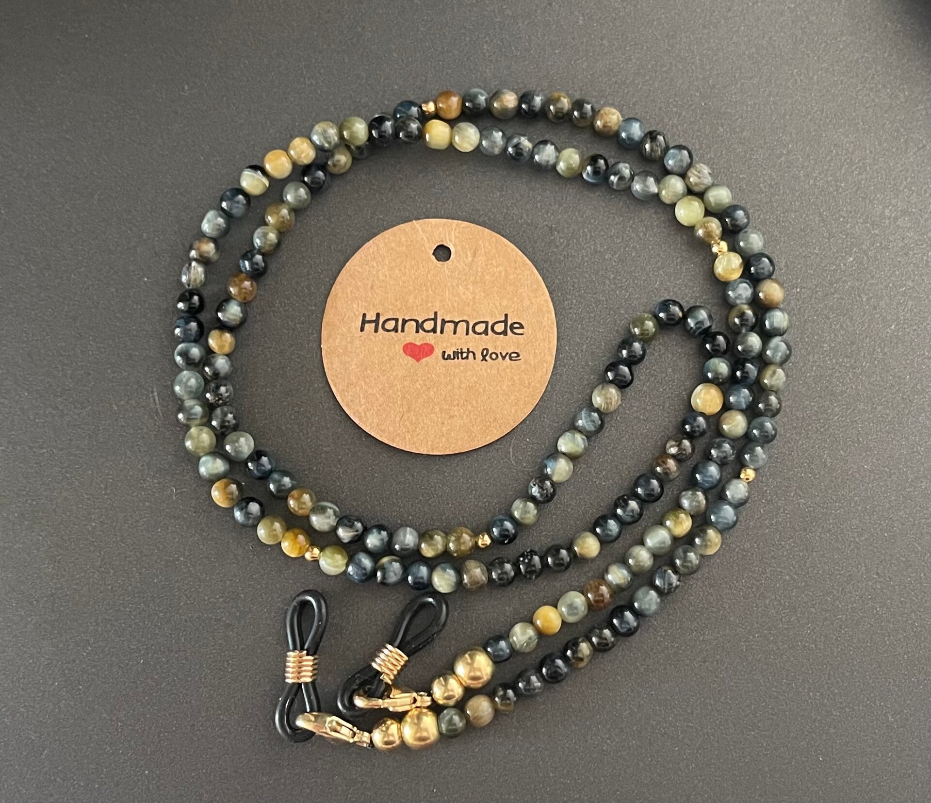 Brillenkette Falkenauge & Tigerauge