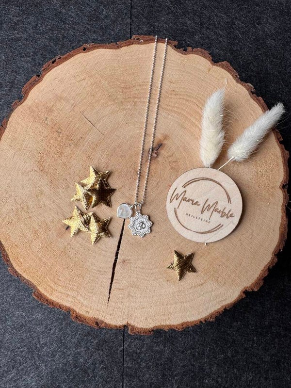 OM Herz Bergkristall/ freier Geist