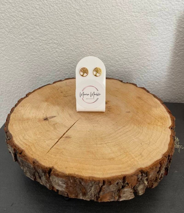 Ohrstecker Baum des Lebens Gold