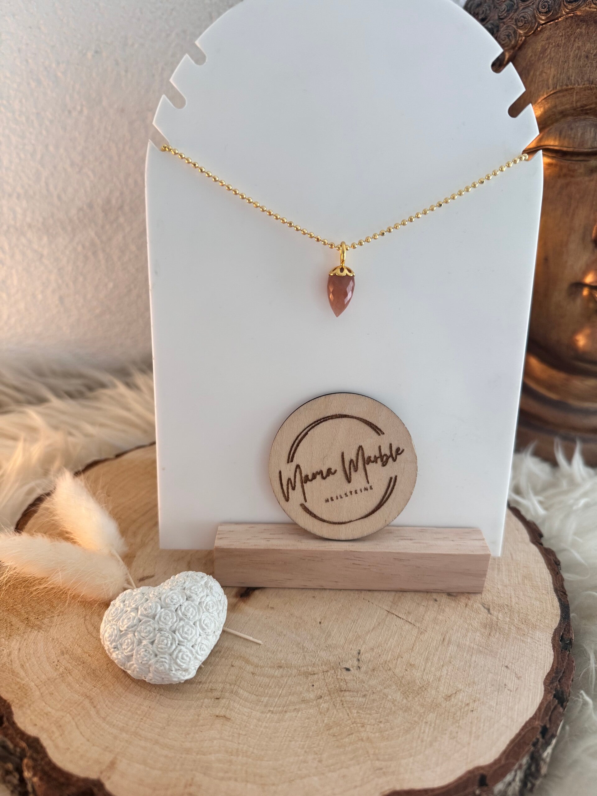 Seelätröpfli Mondstein vergoldet✨