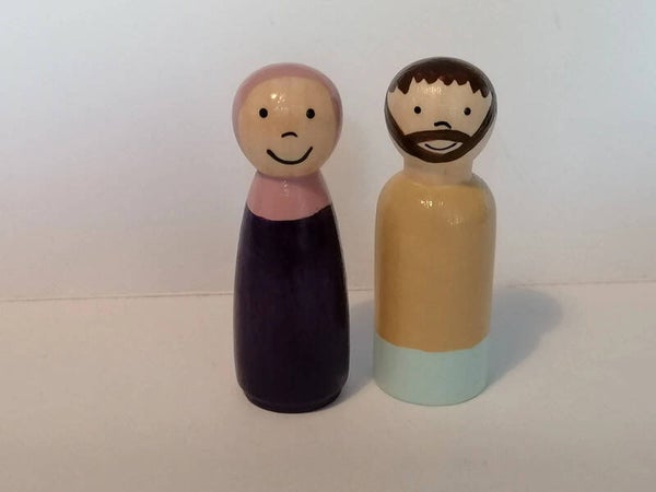 Pegsel paar Paars/Blauw