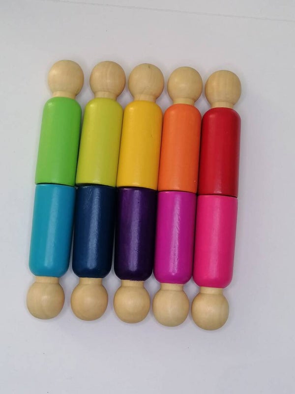 Grote pegsel set regenboog 9cm man