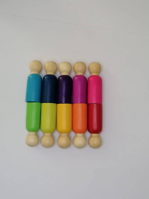 Grote pegsel set regenboog 7,5cm