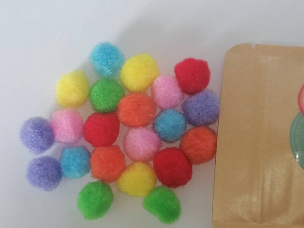 Pompoms regenboog