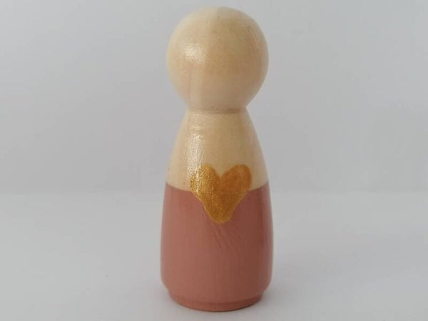 Gouden hart oud roze dame