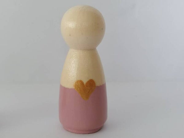 Gouden hart paars dame